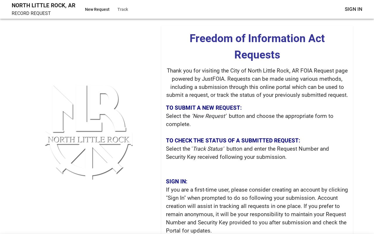 North Little Rock criminal records request through JustFOIA