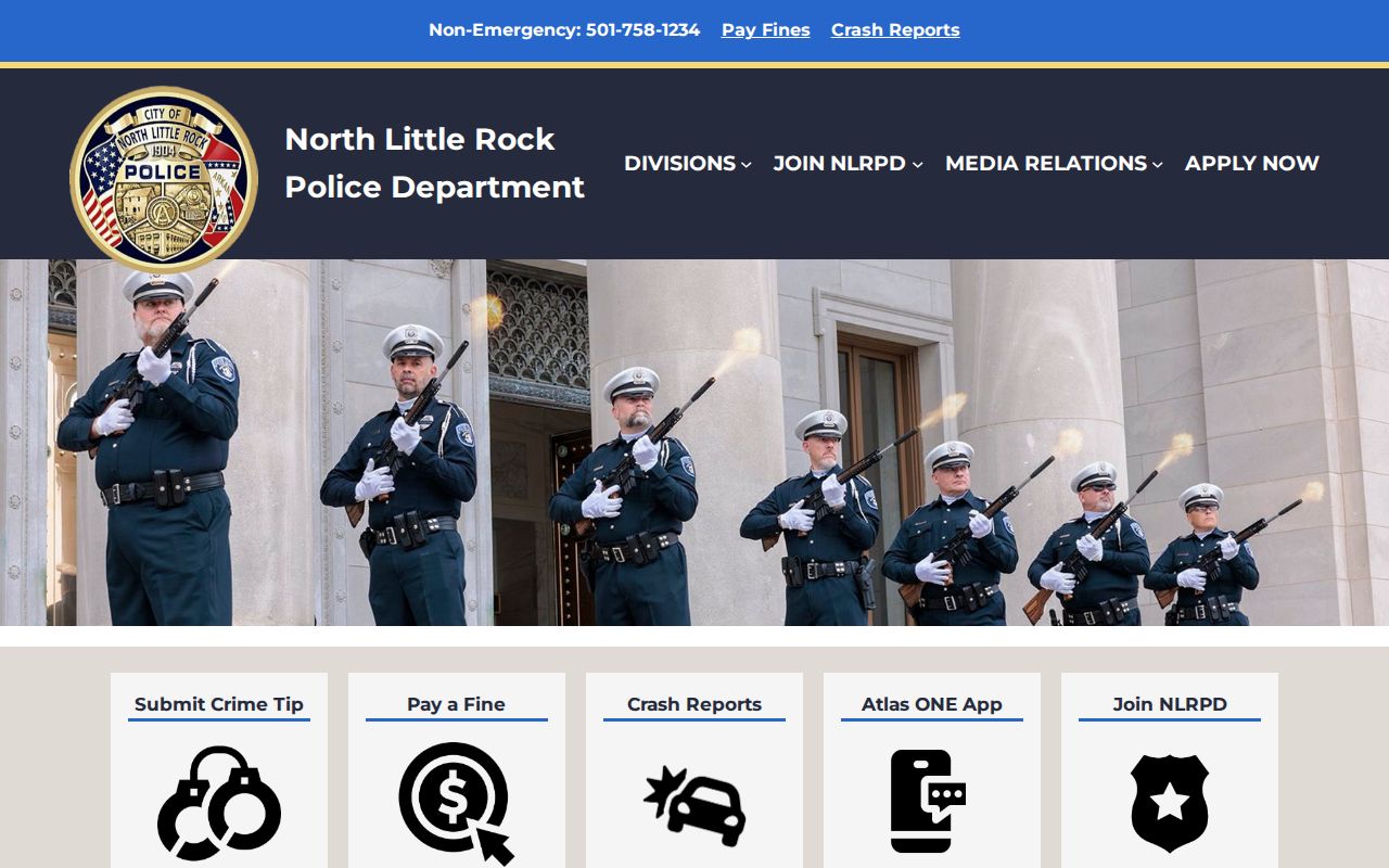 North Little Rock criminal records links on the NLRPD website
