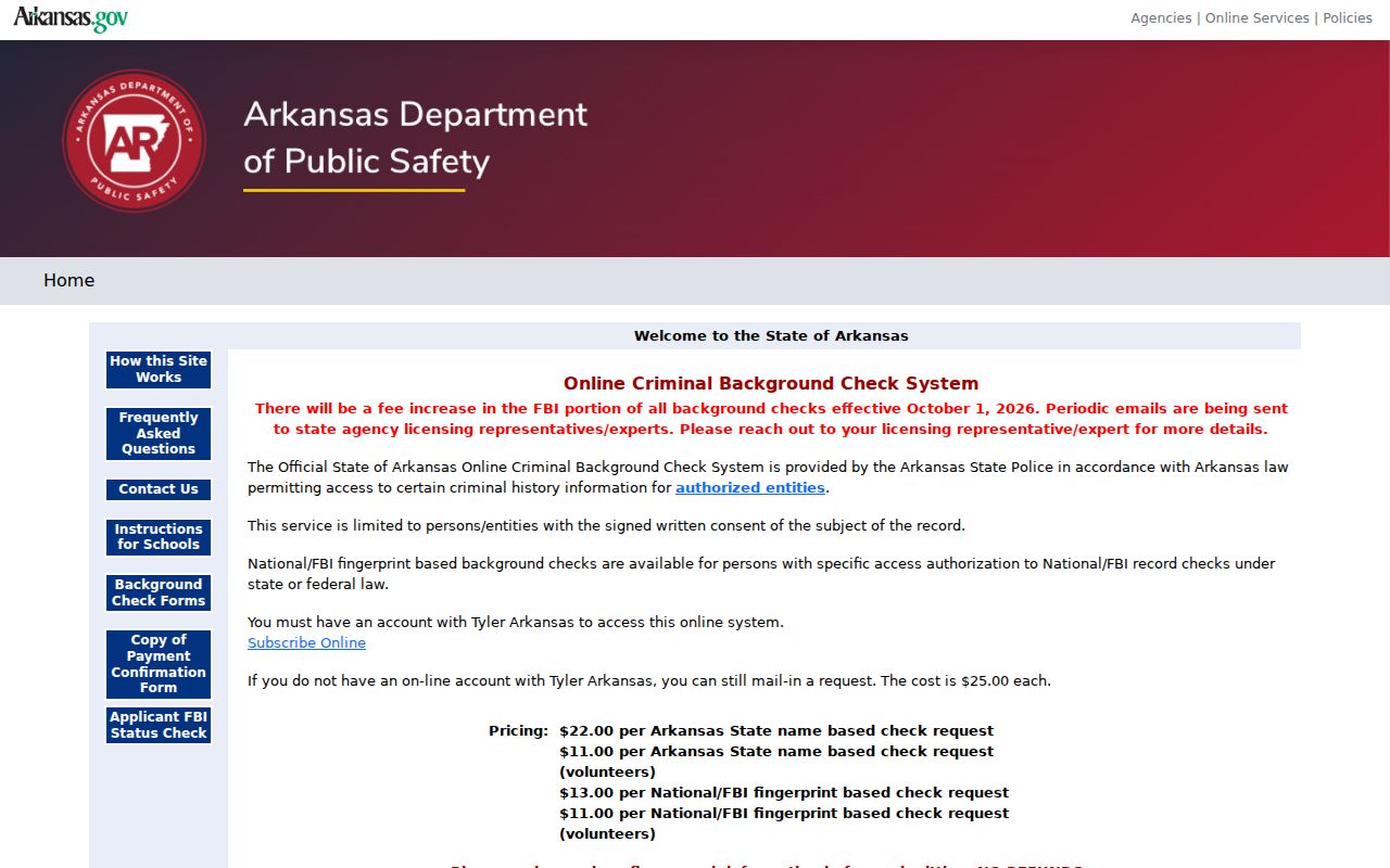 Pulaski County criminal court cases Arkansas background system