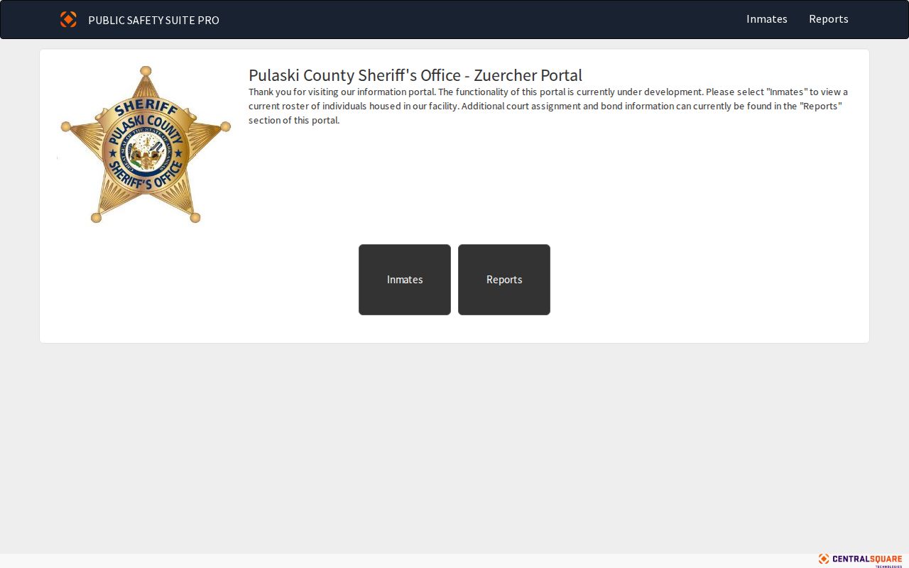 Pulaski County criminal history PCSO current inmate roster