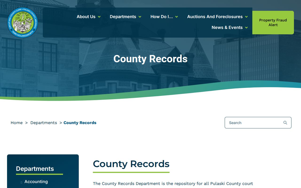 Pulaski County criminal history County Records certified copies